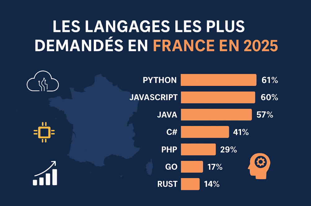 Les langages de programmation les plus utilisés en France en 2025 : tendances, chiffres et choix stratégiques