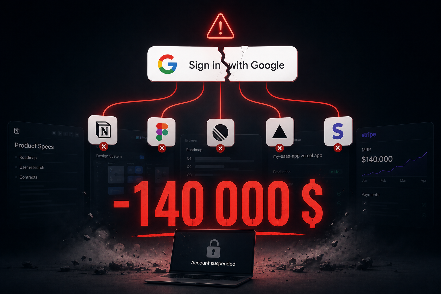 Google a suspendu son compte. Son SaaS à 140k$ de MRR a disparu avec.